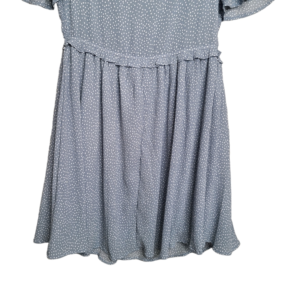 LoveRiche Blue Polka Dot Fit and Flare Dress NWT Ladies Size Large - Picture 9 of 11